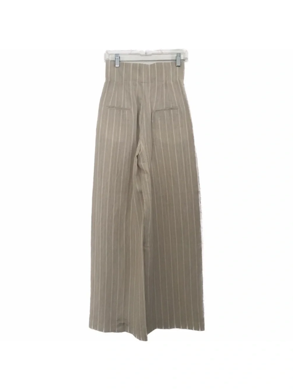 Zara  Striped High Waisted Linen Pants
